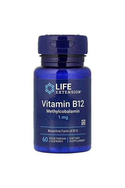 Life Extension Vitamin B12 Methylcobalamin 1 mg Bioactive form 60 Lozenges Ca...