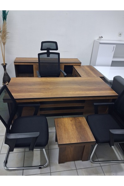 ENG OFİS MOBİLYALARI 160 cm EKONOMİK YÖNETİCİ TAKIMI 7 PARÇA FULL SET