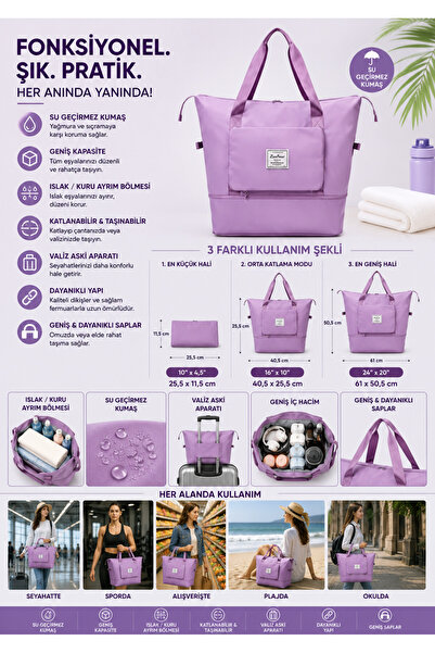 Percento Trend Foldable Multi-Purpose Bag in 3 Different Sizes