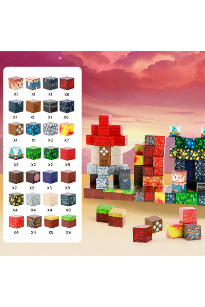 Manyetik Bloklar Minecraft Manyetik Blok 100 Parça