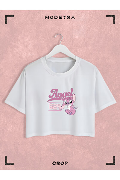 Modetra Women's Cotton Colorful Kitty Lilo Angel Stitch Printed Crew Neck Ove...