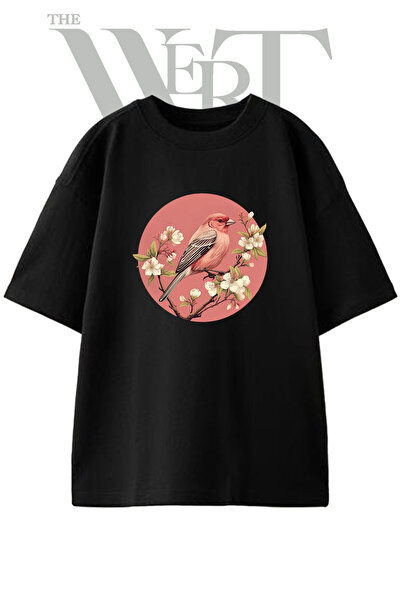 THEWERT Μπλουζάκι Unisex σε μαύρο χρώμα με στάμπα Pink Kus Design