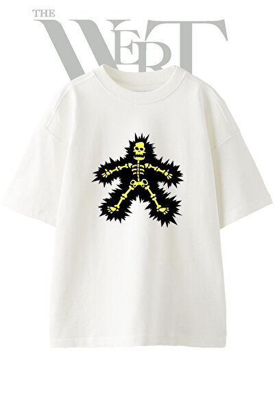 THEWERT Skeleton Electric Design T-shirt sa printom, unisex, bela, velika vel...