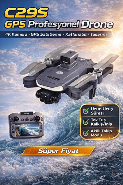 Genel Markalar Katlanabilir GPS Drone ile 4K Kalitesinde Havadan Görüntü Alın...
