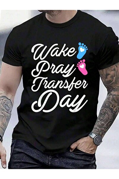 Astogria13 تي شيرت نسائي ورجالي من القطن 100%، بتصميم طباعة 'Wake Pray Transf...