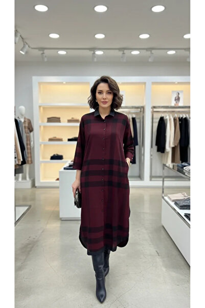 Invee Gölge Long Shirt Cap 7240 Bordo