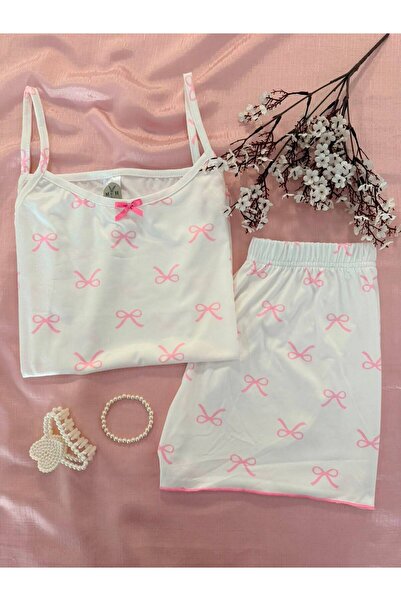 MH Moony Homewears Pink Bow Cotton Soft Shorts Pajama Set