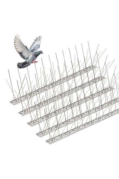 Duravel Pack Of 6 Bird Spikes Deterrent for Pigeons, Stainless Steel Repellen...