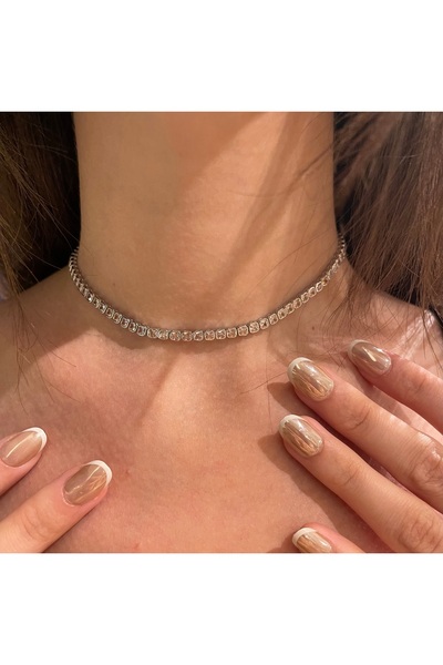Reda Atelier 925 Ayar Gümüş Su Yolu Choker Kolye