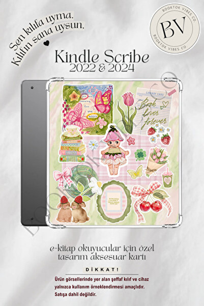 BookTok Vibes Co. Lily Sonny Baby Bookish Sticker Insert - Kindle ve Kobo E-K...