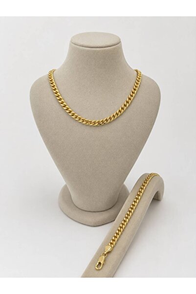 XUPING JEWELRY Altın Renk Kalın Örgü Model Set