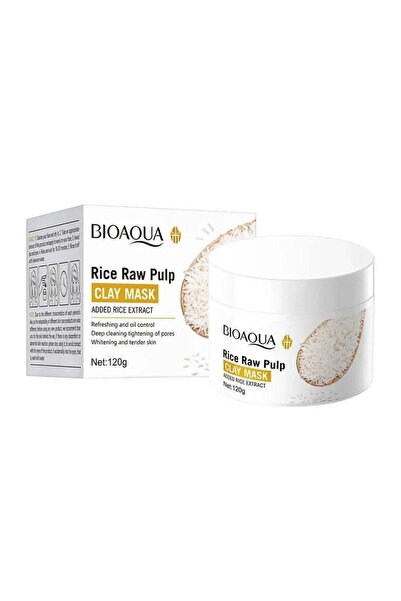 Bioaqua Rice Raw Pulp Clay Mask Refreshing Oil Control Deep Cleansing Whiteni...
