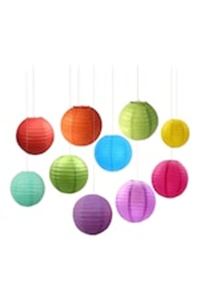 OEM Felinar de hartie, set 20 bucati, multicolor, 20x20cm