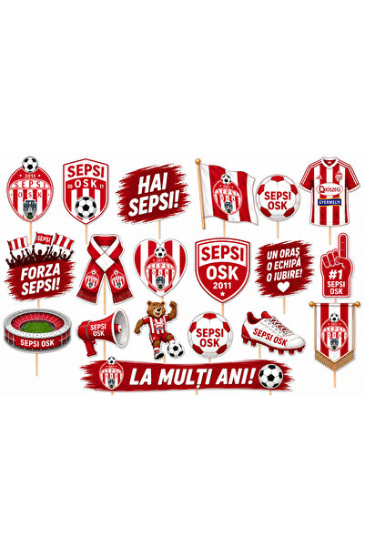 DecoParty Set de decorațiuni pentru tort – Tematică Echipă de Fotbal SEPSI, 1...