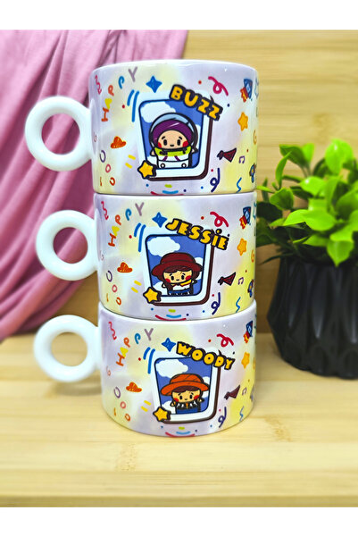kuttuushop Toy Story Mini 3'lü Arkadaşlık Bestfriend Kupası Küçük Bardak Kahv...