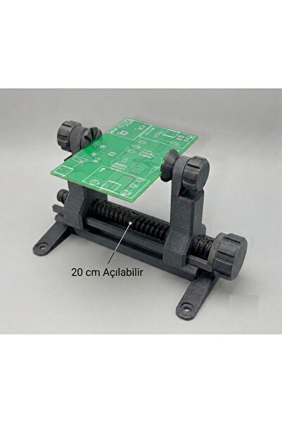 Kanem3D Ayarlanabilir PCB Devre Kartı Tutucu Stand - 20 cm Açılabilir Lehimle...
