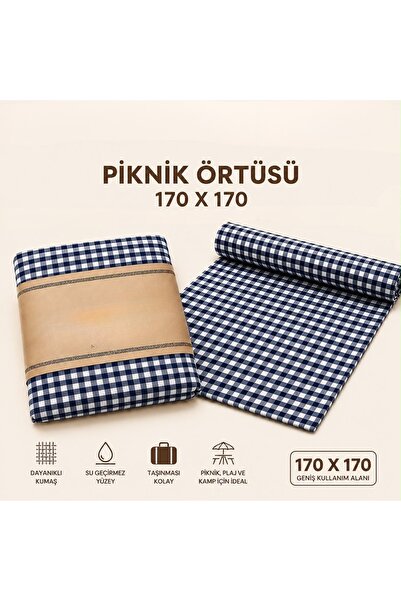METE MUM 170X170 CM SU GEÇİRMEZ ÇOK AMAÇLI PİKNİK ÖRTÜSÜ, KAMP PLAJ ÖRTÜSÜ VE...