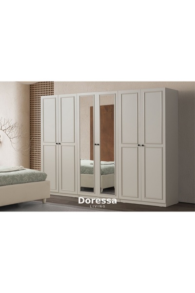 Doressa Living Lenta 6 Kapılı Aynalı Gardırop
