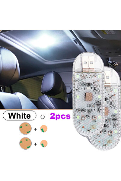 Choice 2pcs white 1/2X LED Touch Light Mini Wireless Car Interior Lighting Au...
