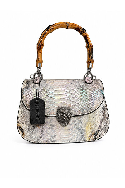 2TRENDY Women's Snake Patterned Multi-Colored Mini Handbag