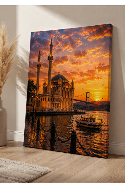 Ortaköy Camii Gün Batımı İstanbul Dekoratif Kanvas Duvar Tablosu