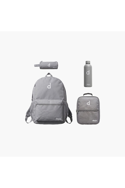 Depo High Solid 4-Piece School Backpack Set with Lunch Bag and Pencil Case - ...