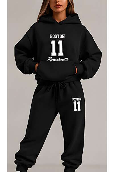 EFFRENATU Oversized Hooded Sweatshirt Set - Face and All-Over Surface Print, ...