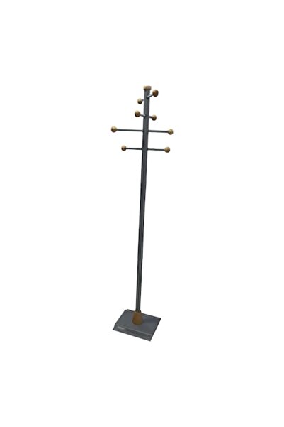 OEM Cuier în formă de copac, gri, metalic, cu cârlige multiple, 170 cm x 31 cm