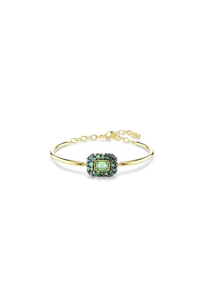 Swarovski Sublima Bileklik, Sekizgen kesim, Yeşil, 18k altın rengi yüzey