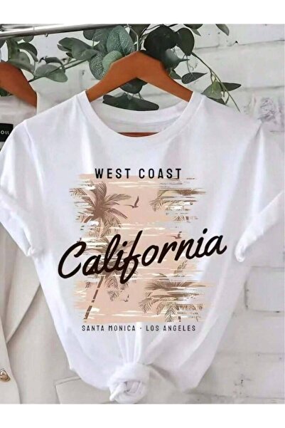 799 Women's Casual T-Shirt Daily Sports Short Sleeve Top Printed With West Ca...