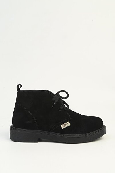 QUİEN Women's Black Short Lace-Up Boots Qu-55357