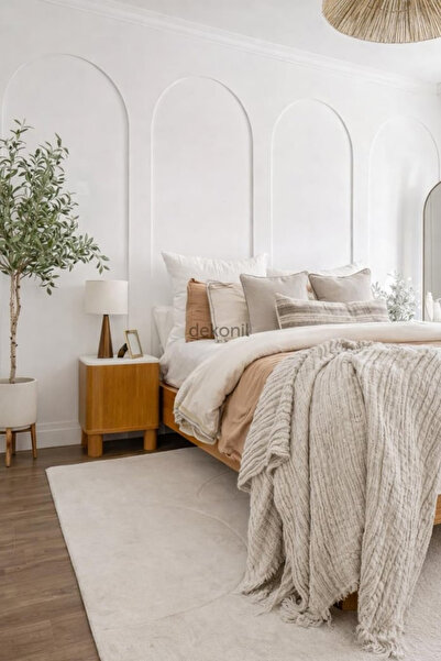 Dekonil Dekoratif MDF Kemer Duvar Paneli 100x265 cm Boyanabilir Duvar Çıtası
