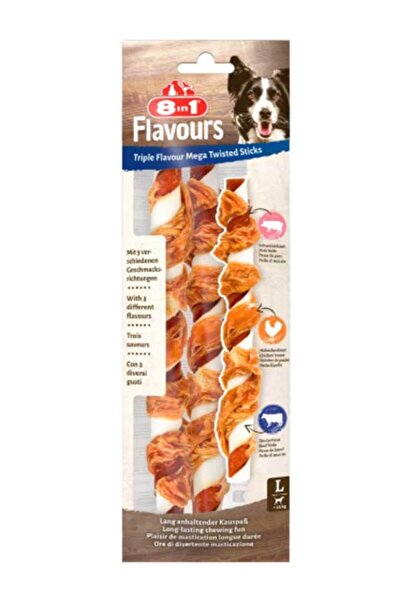 8in1 Triple Flavour Mega Twisted Sticks 140 g