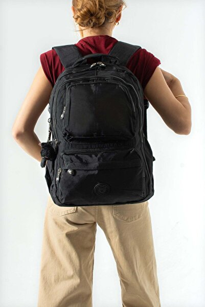 571 Collections Çanta Ultra Hafif Çok Cepli Su Geçirmez Sırt Çantası Unisex Siyah (Model: 571-2H)