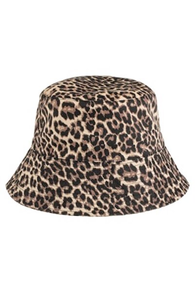 ivokid Pălărie tip găleată leopard negru-maro pentru femei