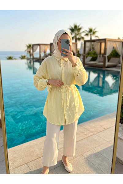 Kirazca Butik Women's Belted Summer Hijab Tunic