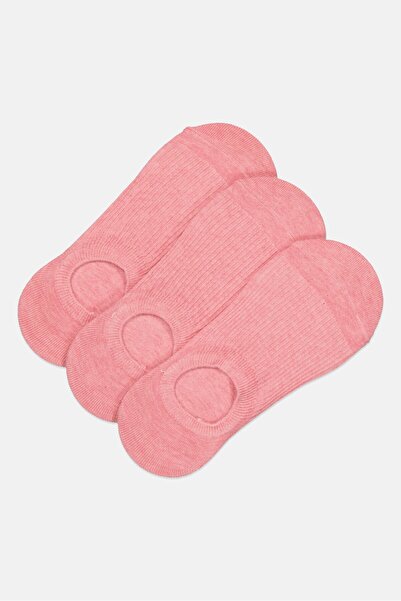 Anta Kids Girl 3 Pairs Textured Invisible Socks, Light Pink