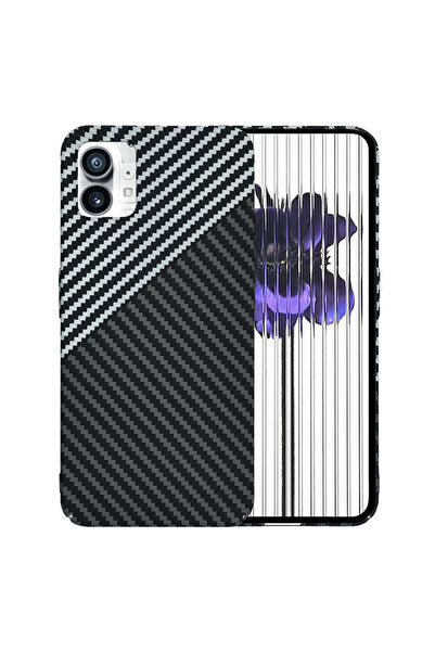 Techsuit Husă pentru Nothing Phone (1), din fibră de carbon, gri - gri