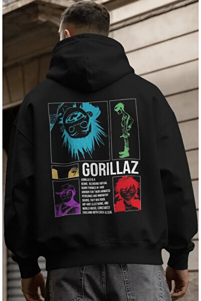 SEVBANO Gorillaz rok metal muzički bend, unisex oversize premium hoodie sa za...