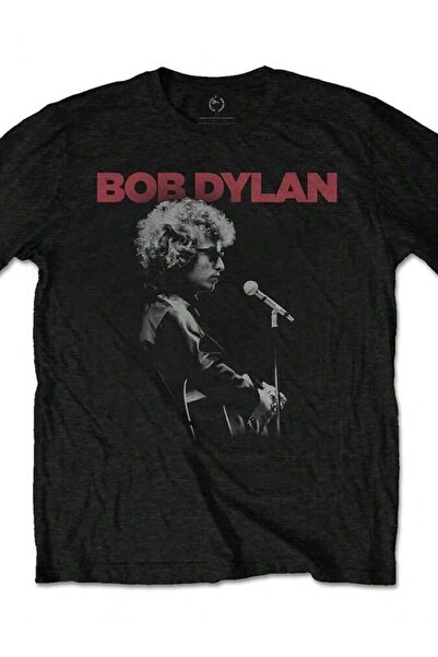 9TAY تي شيرت رجالي من Bob Dylan Stage On Blonde Rock Official Tee للرجال والنساء