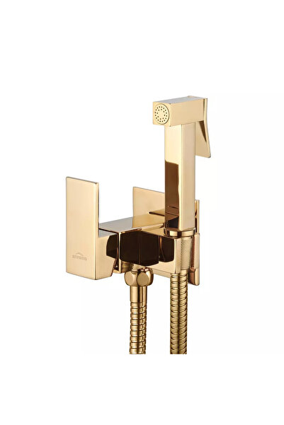 Invena Duș igienic Gold Bidetta cu baterie cu linii drepte