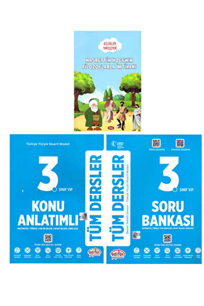 Editör Yayınevi 2027 Editör 3.Sınıf Tüm Dersler Türkiye Yüzyılı Maarif Modeli...
