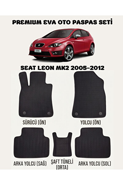 FEYZA OTO SEAT LEON MK2 SERİSİ 2005 - 2012 ARASI ARACA ÖZEL EVA PASPAS TAKIMI...