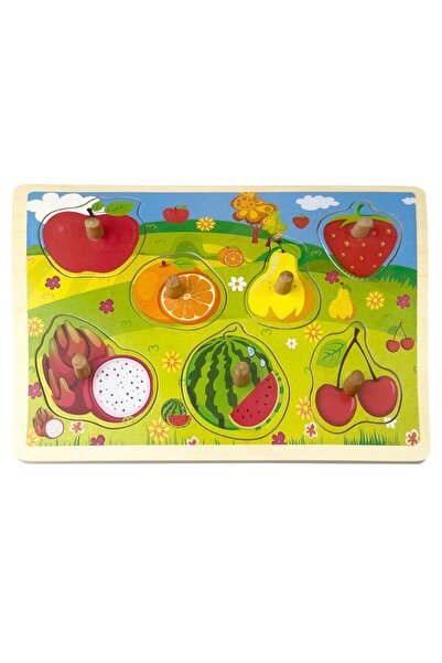 Sunman Puzzle din lemn, Fructe, 7 piese