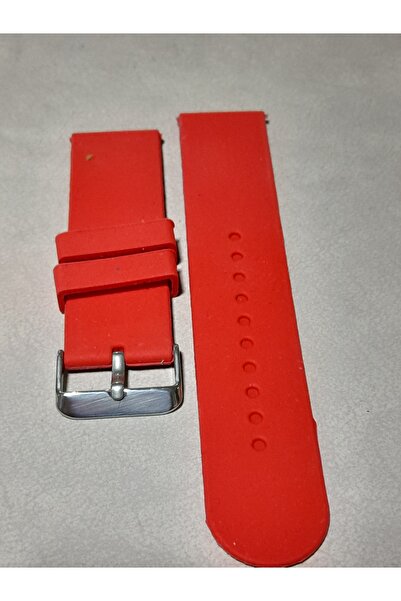 Genel Markalar 24 mm kırmızı silikon saat kordonu uzun model