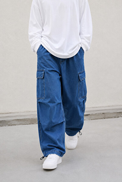 GRİİ WEAR Unisex Oversize Wide Leg Multi-Pocket Cargo Pants