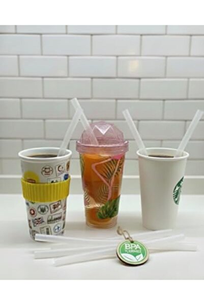Yıldızan Dyzer Food Grade Pure Silicone Soft Straw Set - 4 Pack 1302237