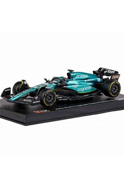 BBURAGO Sigilat- Aston Martin AMR23 F1 cască pilot # 18 L.Stroll 2023- Scara ...