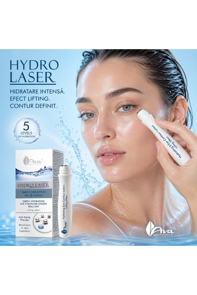 Ava Laboratorium Hydro Laser - Lotiune pentru ochi cu hidratare profunda roll-on