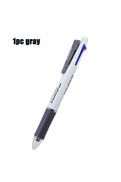 Choice3 1pc gray pen 4 In 1 Multicolor Erasable Gel Pen Ballpoint Pen, 4 Colo...